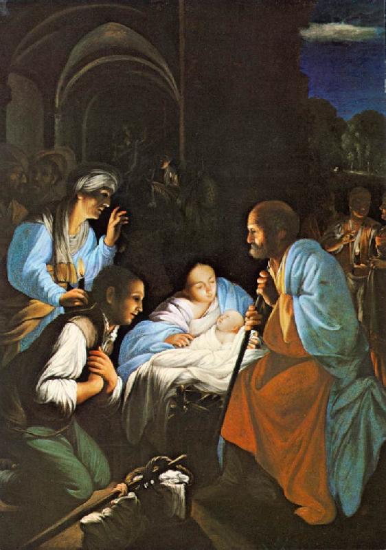 SARACENI, Carlo The Birth of Christ  f Sweden oil painting art